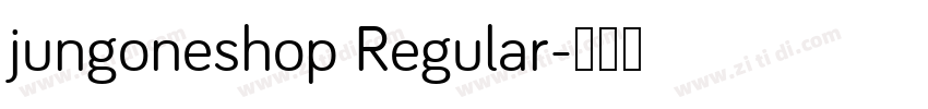 jungoneshop Regular字体转换